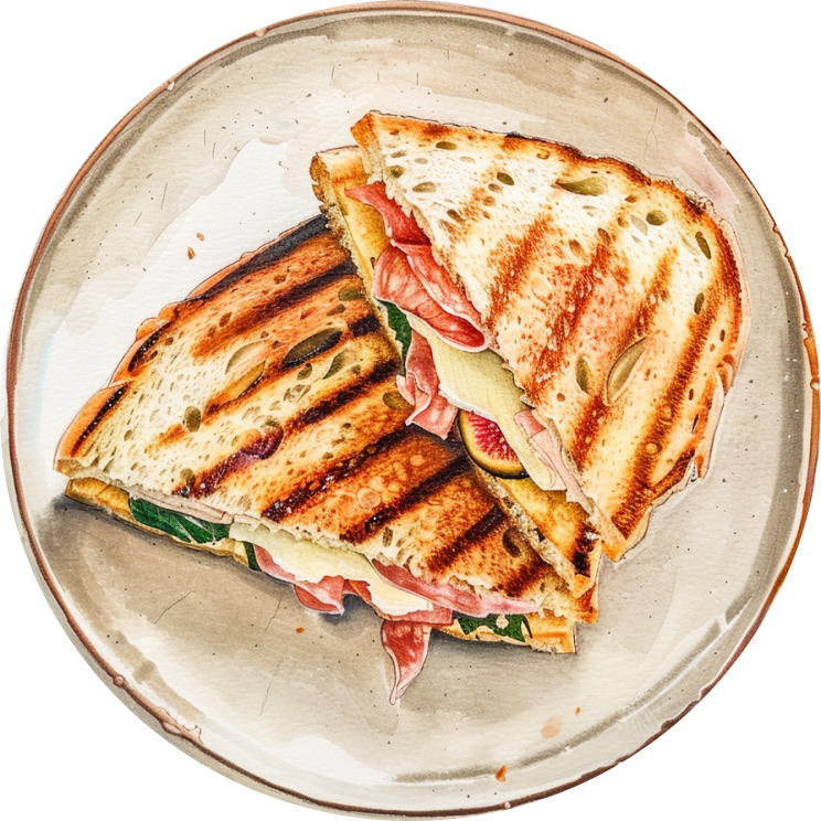 Prosciutto, Fig, and Brie Panini
