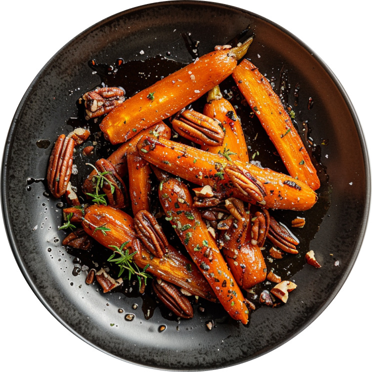 Maple-Glazed Carrots with Pecans