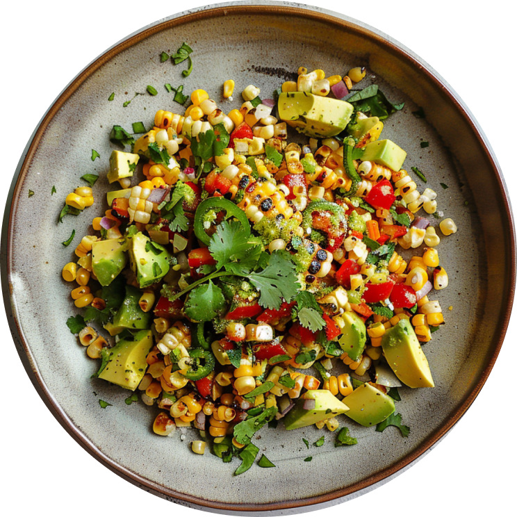 Grilled Corn & Avocado Salad with Lime Vinaigrette