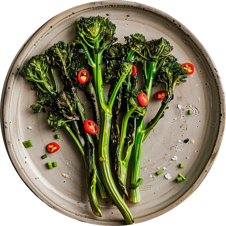 Roasted Broccolini with Pickled Pepperoncini