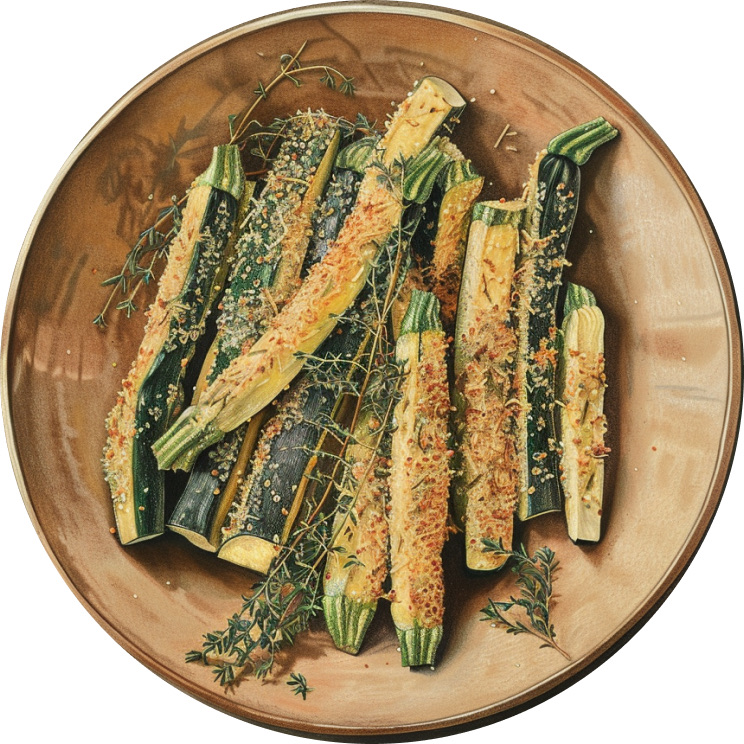 Parmesan and Herb-Crusted Zucchini Fries