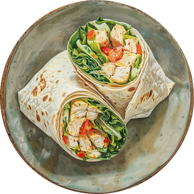 Rotisserie Chicken Caesar Salad Wrap