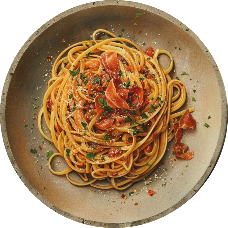 Linguine with Crispy Prosciutto