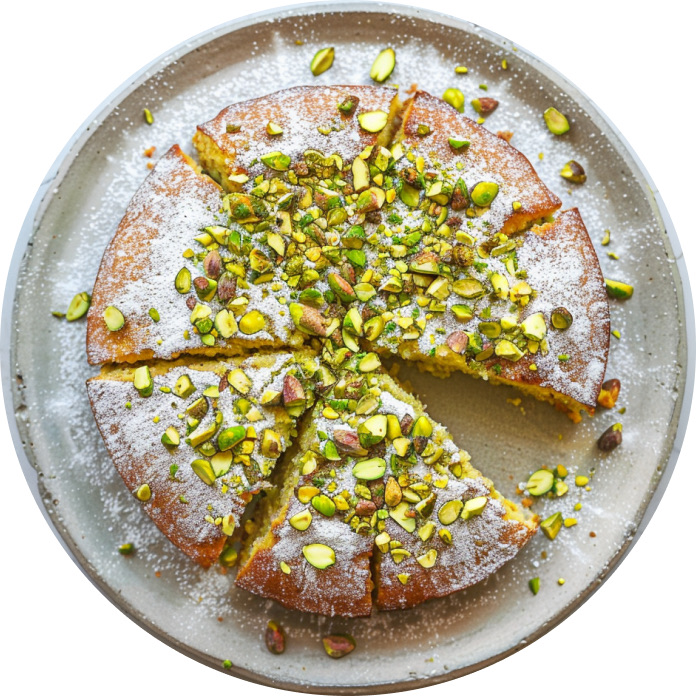 Pistachio and Lemon Pound Cake