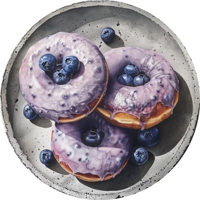 Blueberry Cake Donuts