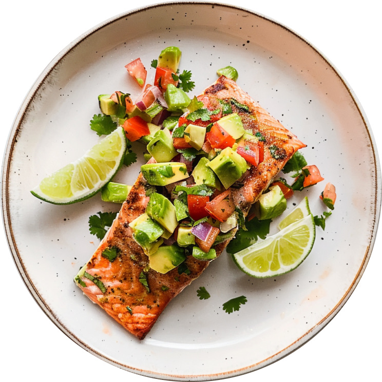 Cilantro Lime Salmon with Avocado Salsa