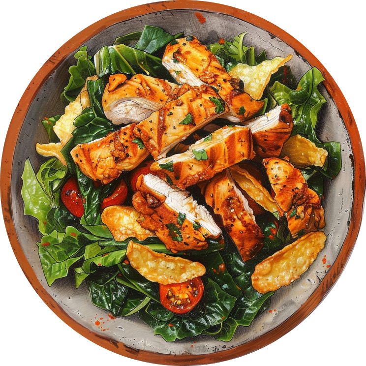 Peri Peri Chicken Caesar Salad & Chips