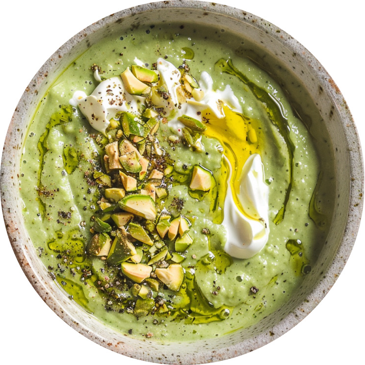 Gazpacho Verde with Ginger Vinaigrette
