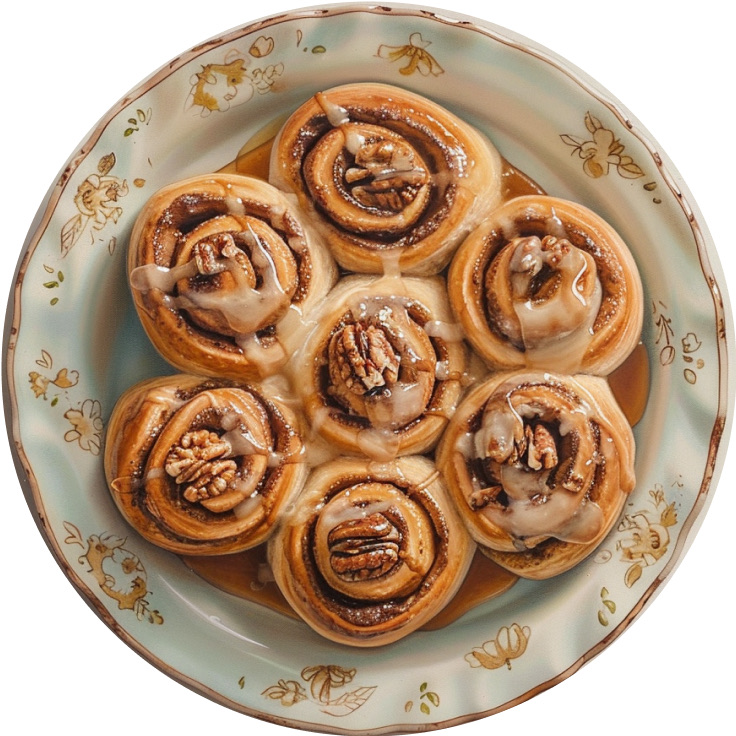Cinnamon Rolls with Brown Sugar Pecan Filling and Maple Glaze