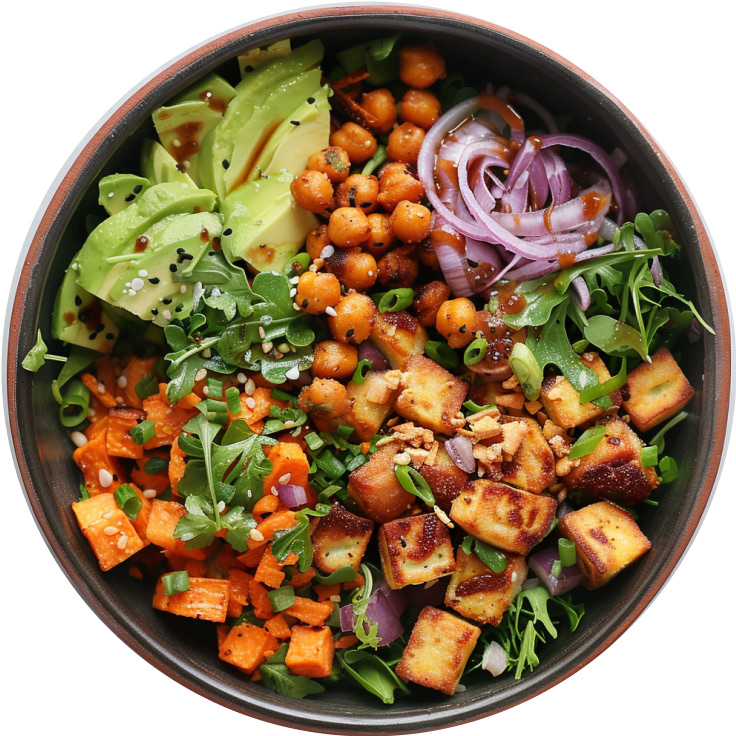 Sweet Potato and Halloumi Chopped Salad