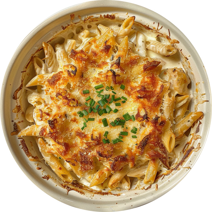 Creamy French Onion Crispy Pasta Bake