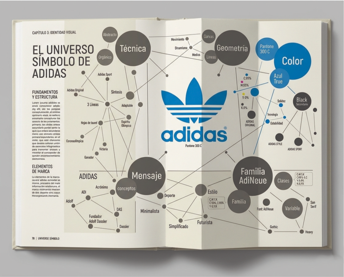 brandboook más universo del logotipo desplegable