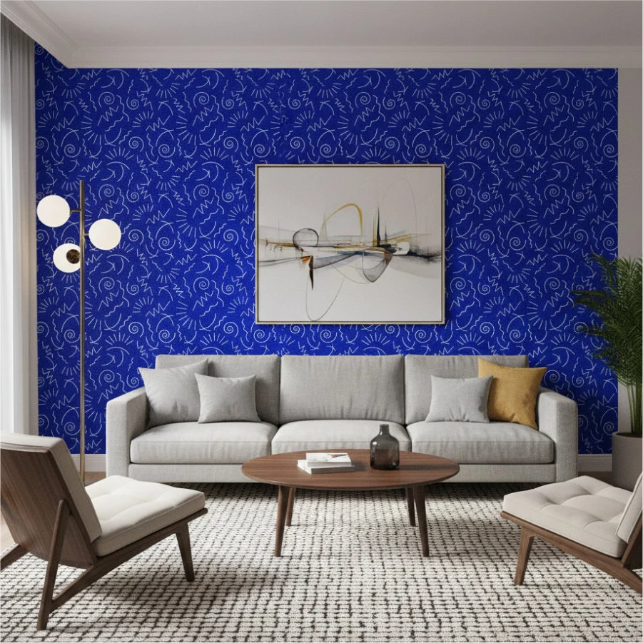 papel tapiz azul frontal