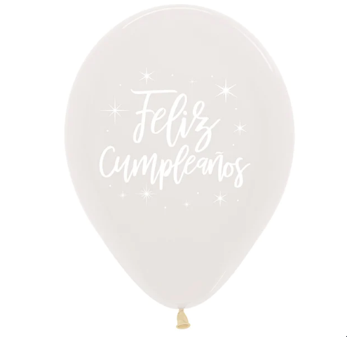 Globo Feliz Cumpleaños Transparente 