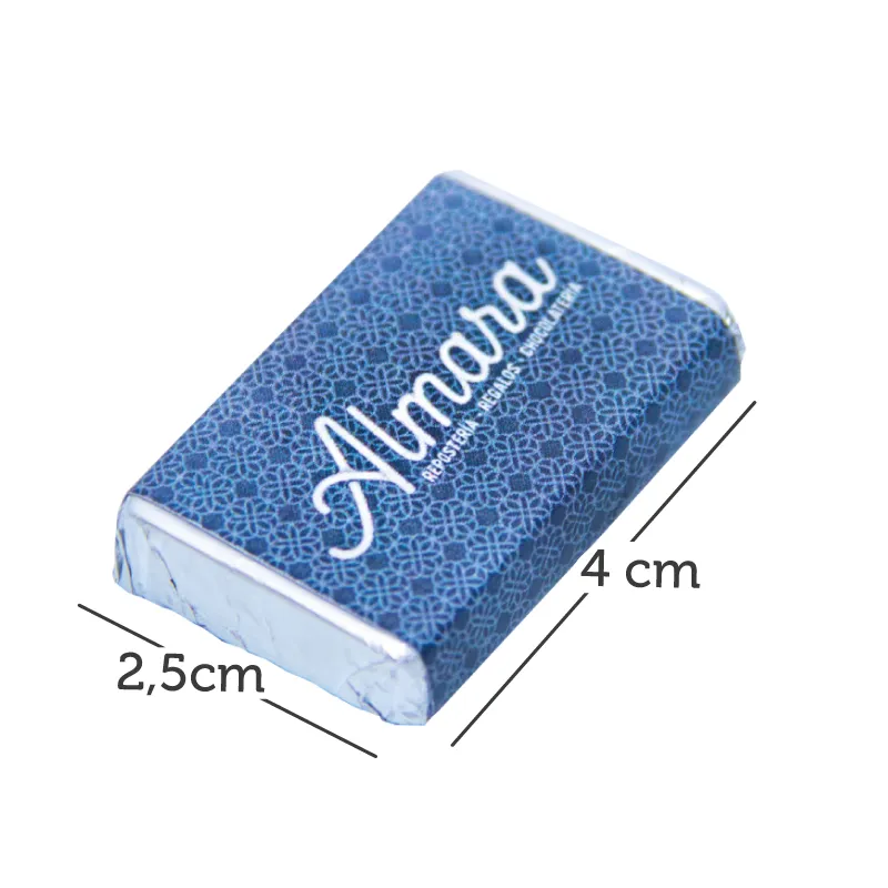 Tableta de Chocolate Personalizada 4x2.5 cm 