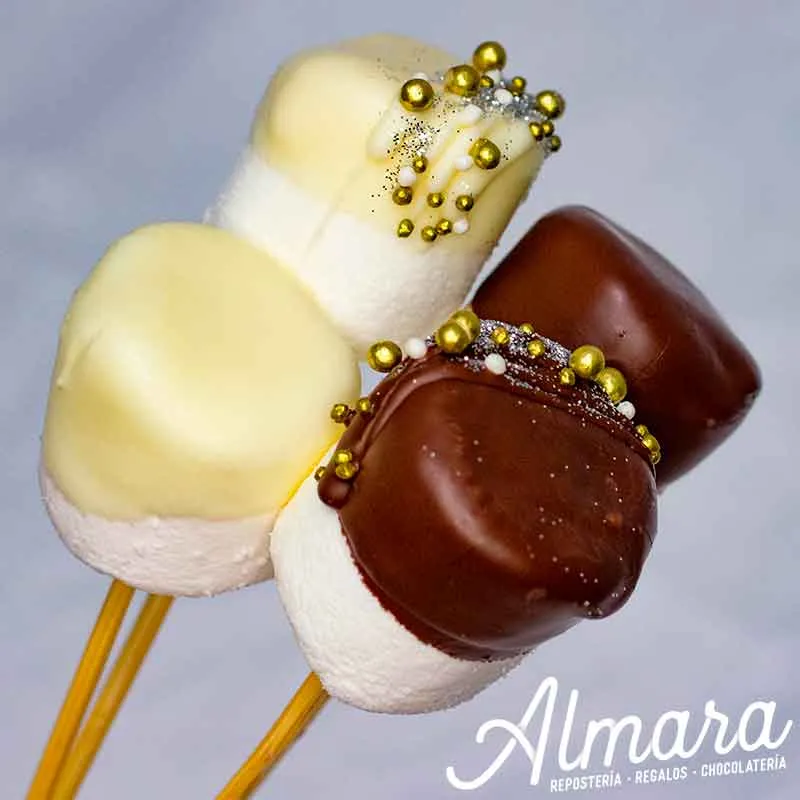 Masmelos con chocolate
