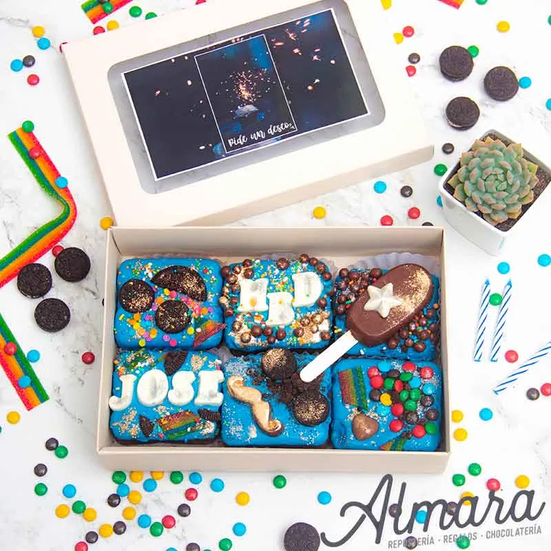 Brownies Candy Azules
