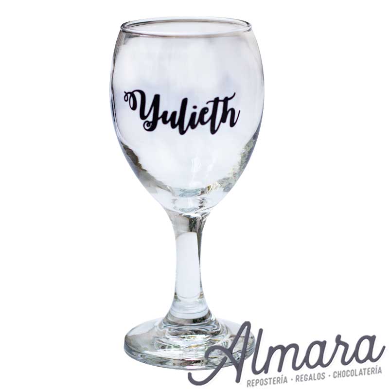 Copa de Vino Personalizada con Nombre 
