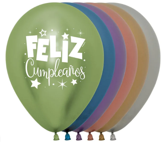 Globo Feliz Cumpleaños reflex