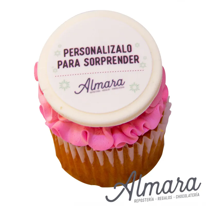 Cupcake Impresión Comestible Sobre Chocolate
