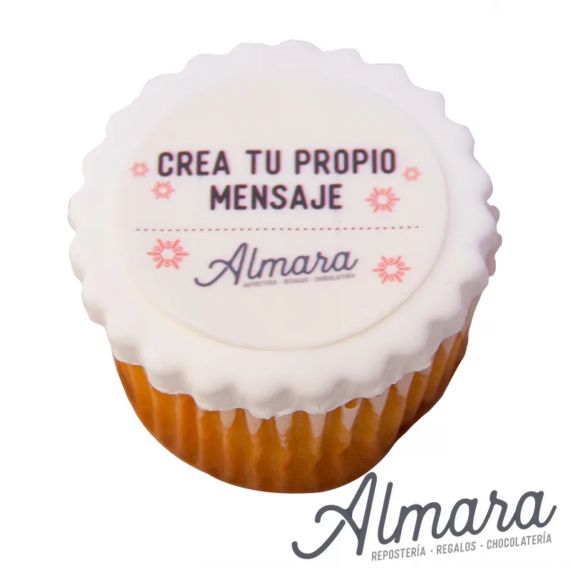 Cupcake impresión comestible sobre fondant
