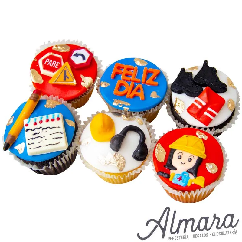 Cupcakes Casco Amarillo
