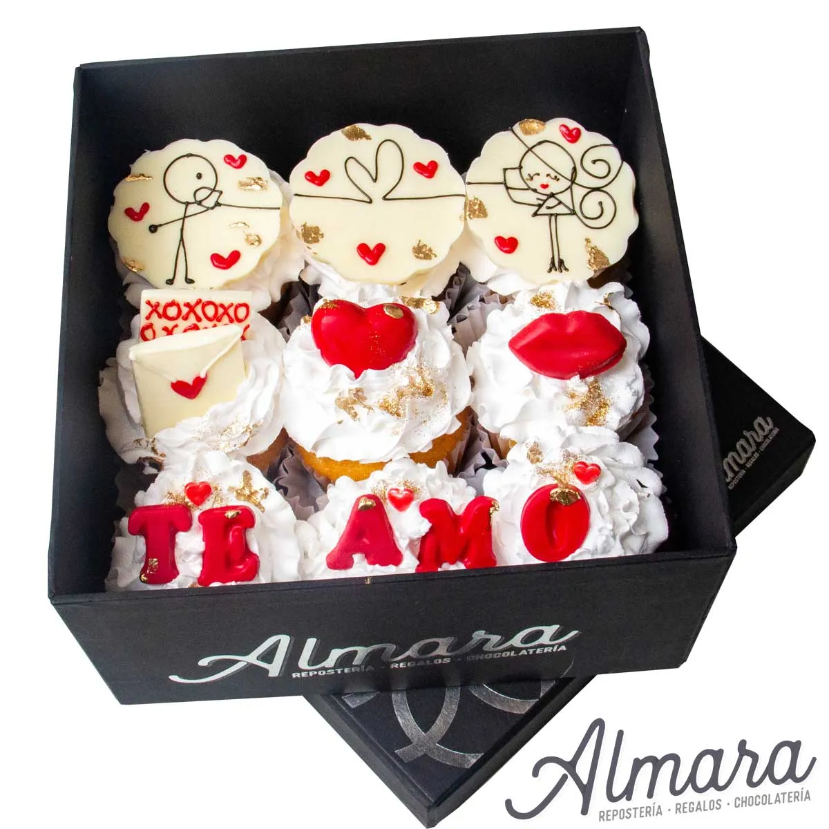 Cupcakes por 9 Unidades Romántico
