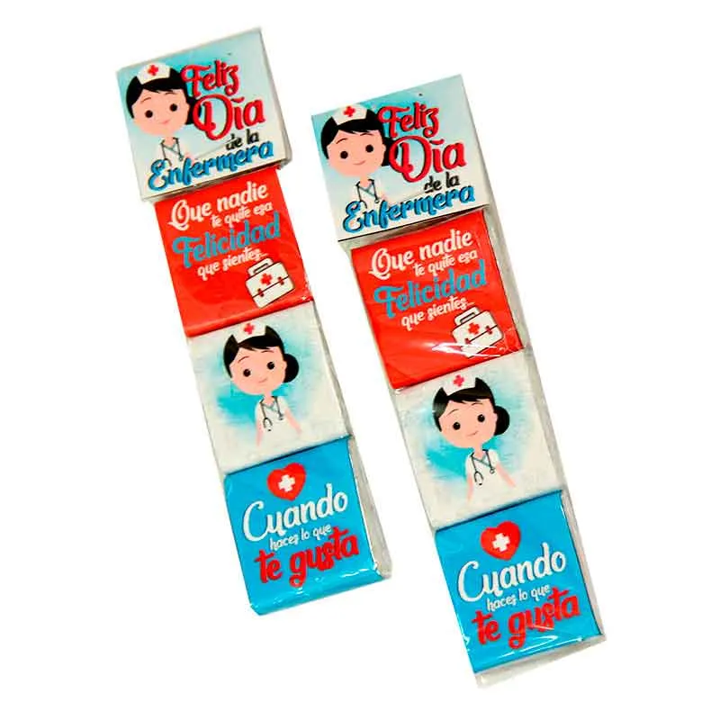 Chocolatinas por 3 unidades Feliz día de la enfermera