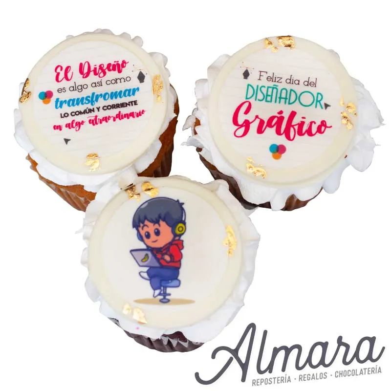 Diseñador Grafico Cupcakes *3
