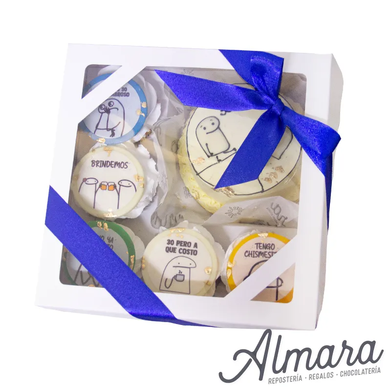 Caja Mini Torta y Cupcakes 