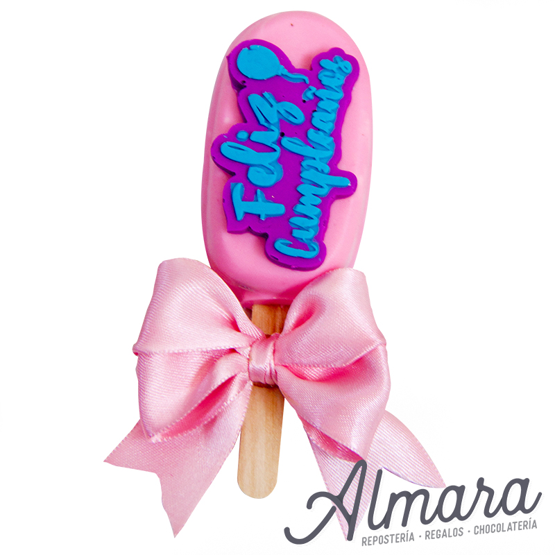 Paleta Feliz Cumpleaños Rosa