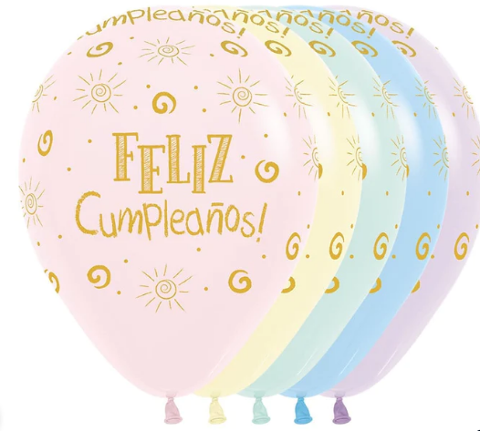 Globo Feliz Cumpleaños Pastel 