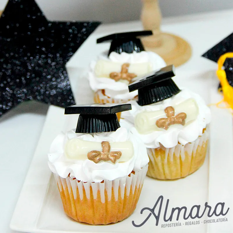 Cupcakes Birrete y Diploma
