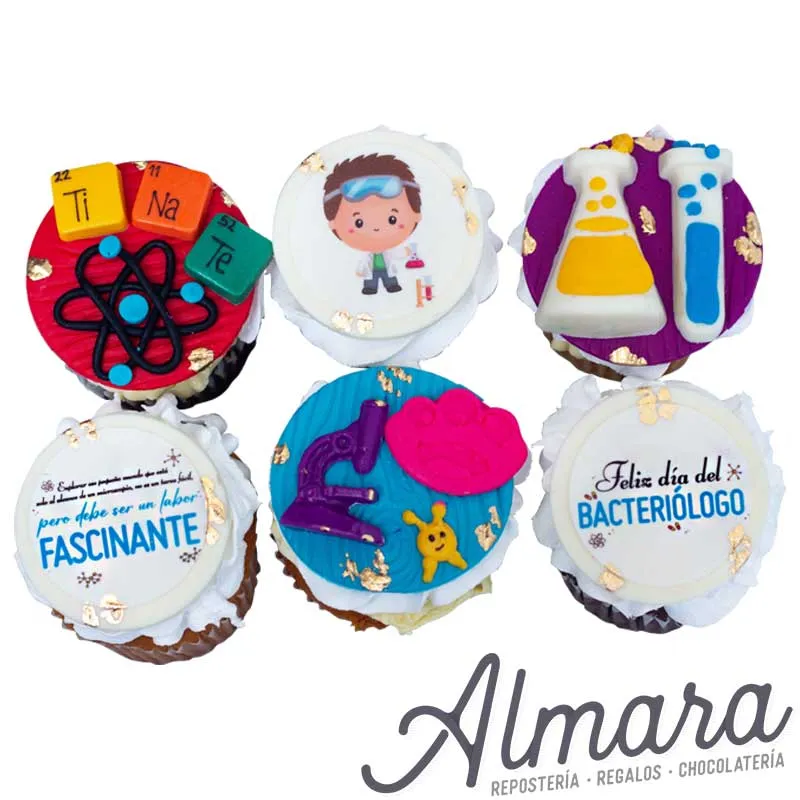 Bacteriólogo Cupcakes *6

