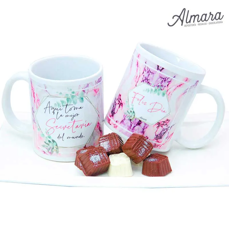 Mug Estampado con chocolates
