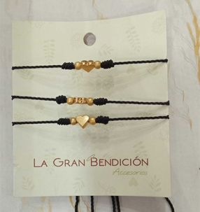 Pulsera Trio: El regalo perfecto para amigas - ¡Con corazón de oro!