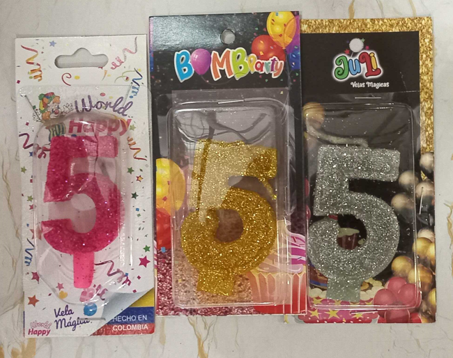 Velas Numericas 5
