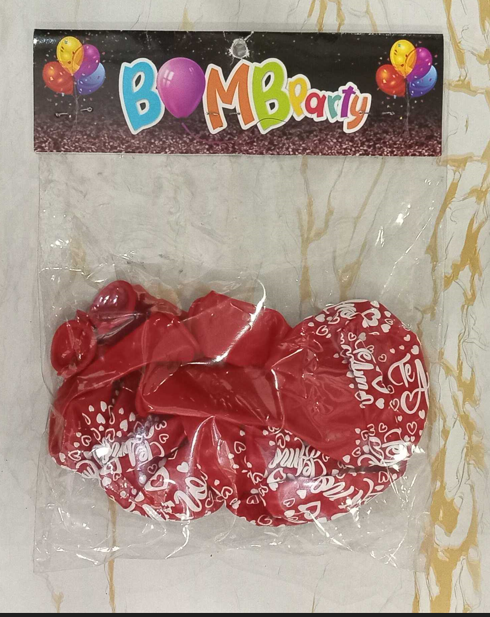 Paquete de Globos Te Amo - 12 Globos R12 Rojos 