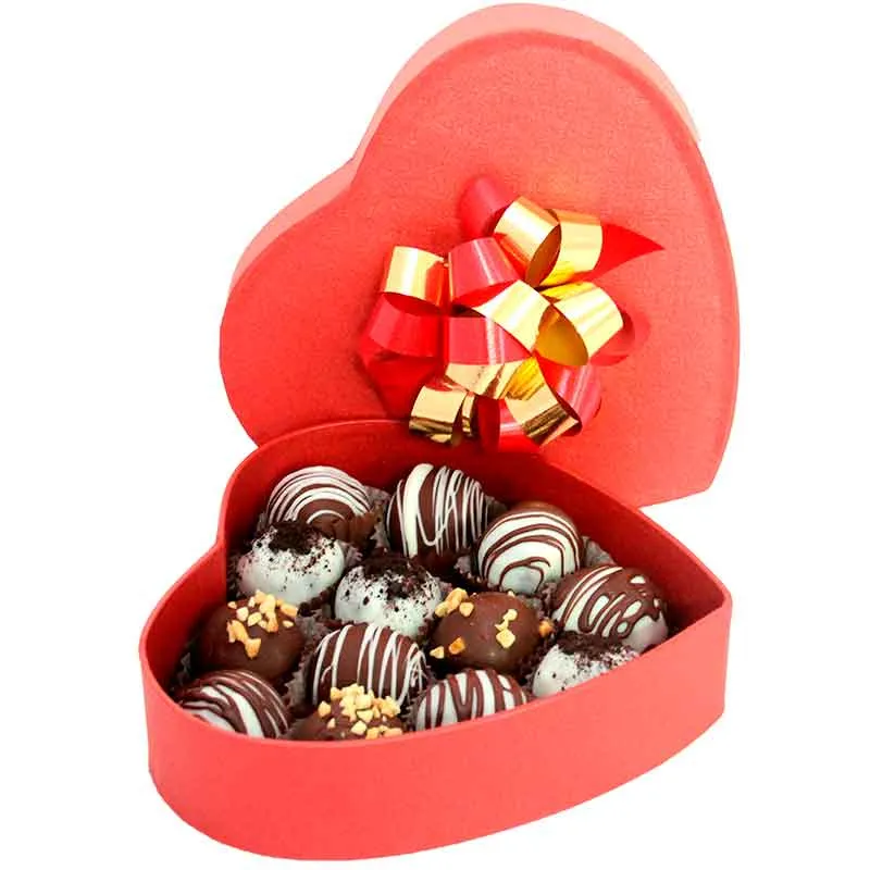 Caja de corazón trufas
