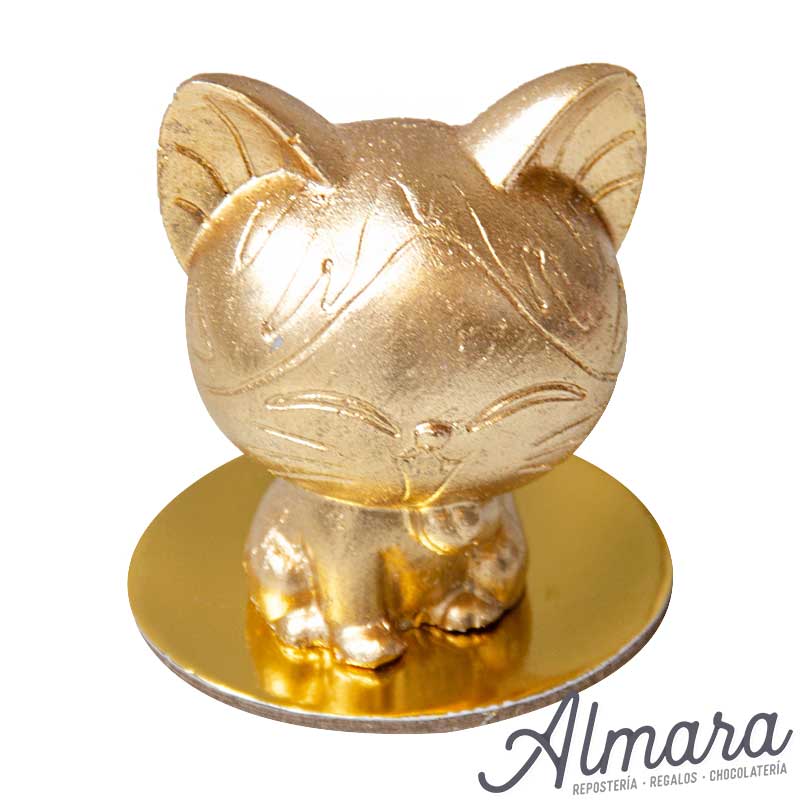 Gato 3D de Chocolate Blanco