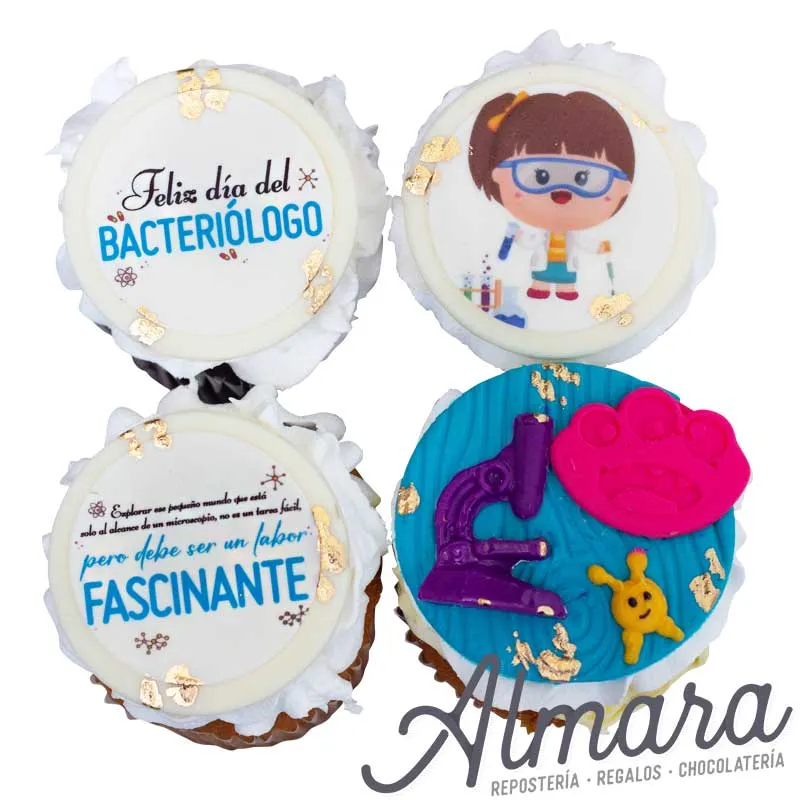 Bacteriólogo Cupcakes *4


