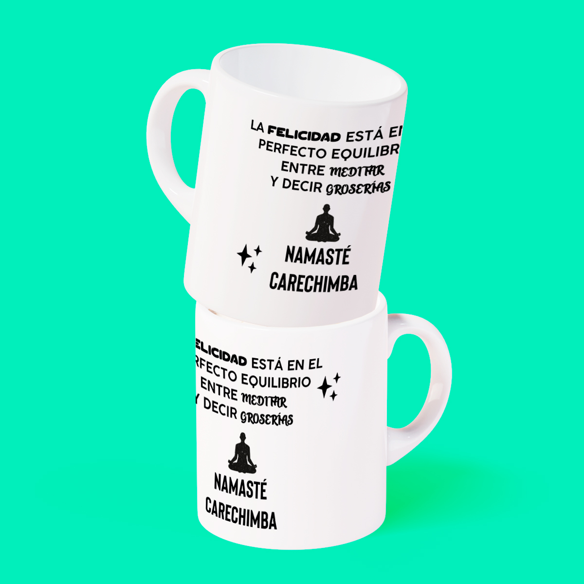 Namaste: Mug de 11 onzas con diseño único - 