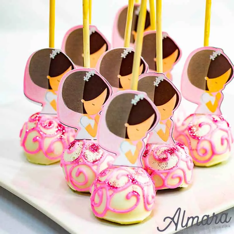 Cake pops con topper de Papel
