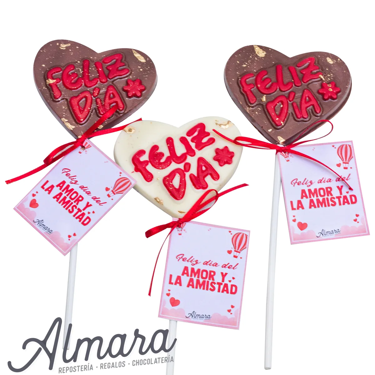 Paletas Corazón Feliz Día
