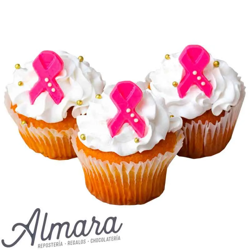 Cupcakes cinta rosada
