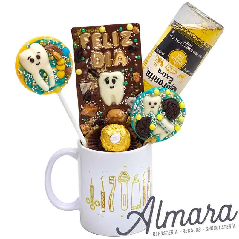 Mug con dulces Día del Odontólogo
