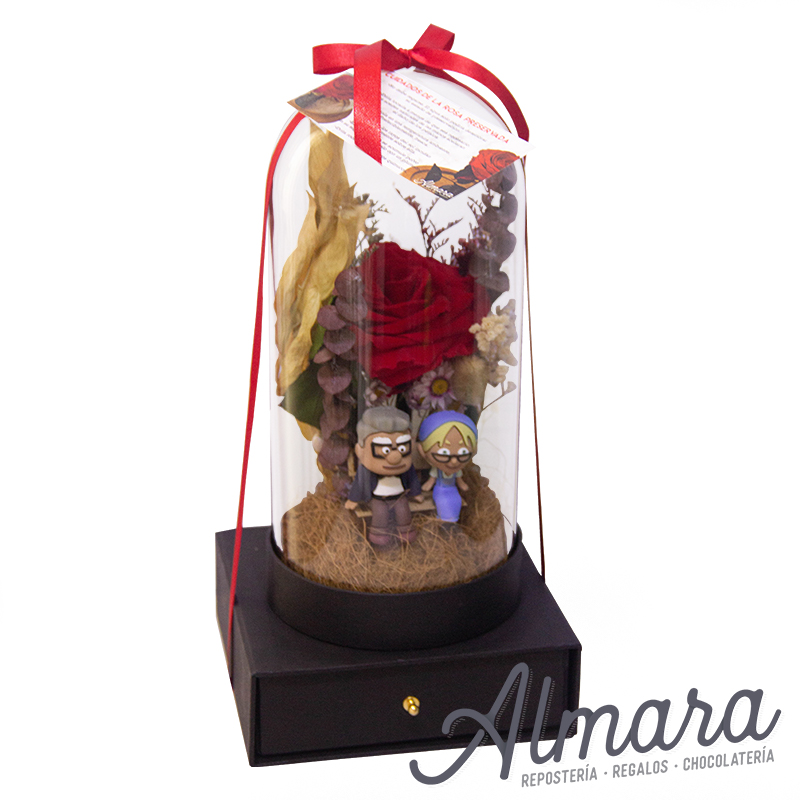 Joyero con Arreglo Floral Viejitos