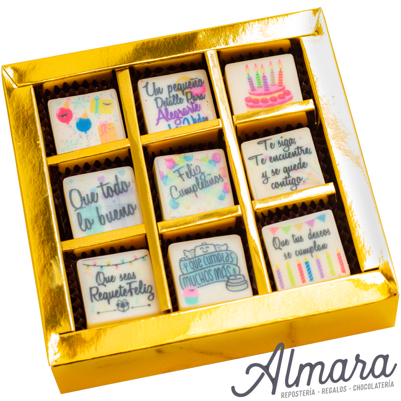 Caja Bombones Serigrafía Cumpleaños 