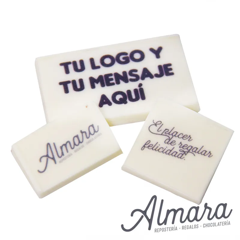 Tableta de chocolate estampado 4*2,5 cm
