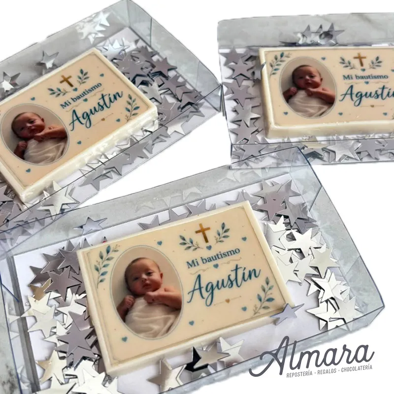 Caja Chocolate Estampado invitación Recordatorio
